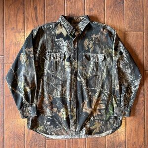 Vintage 90s Jerzees Mossy Oak Button-Up